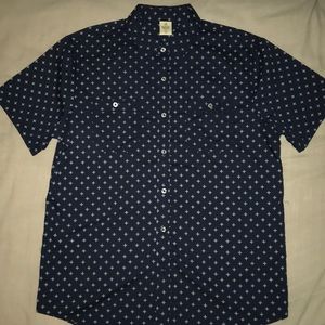Rustic Blue Star Patterned Shirt